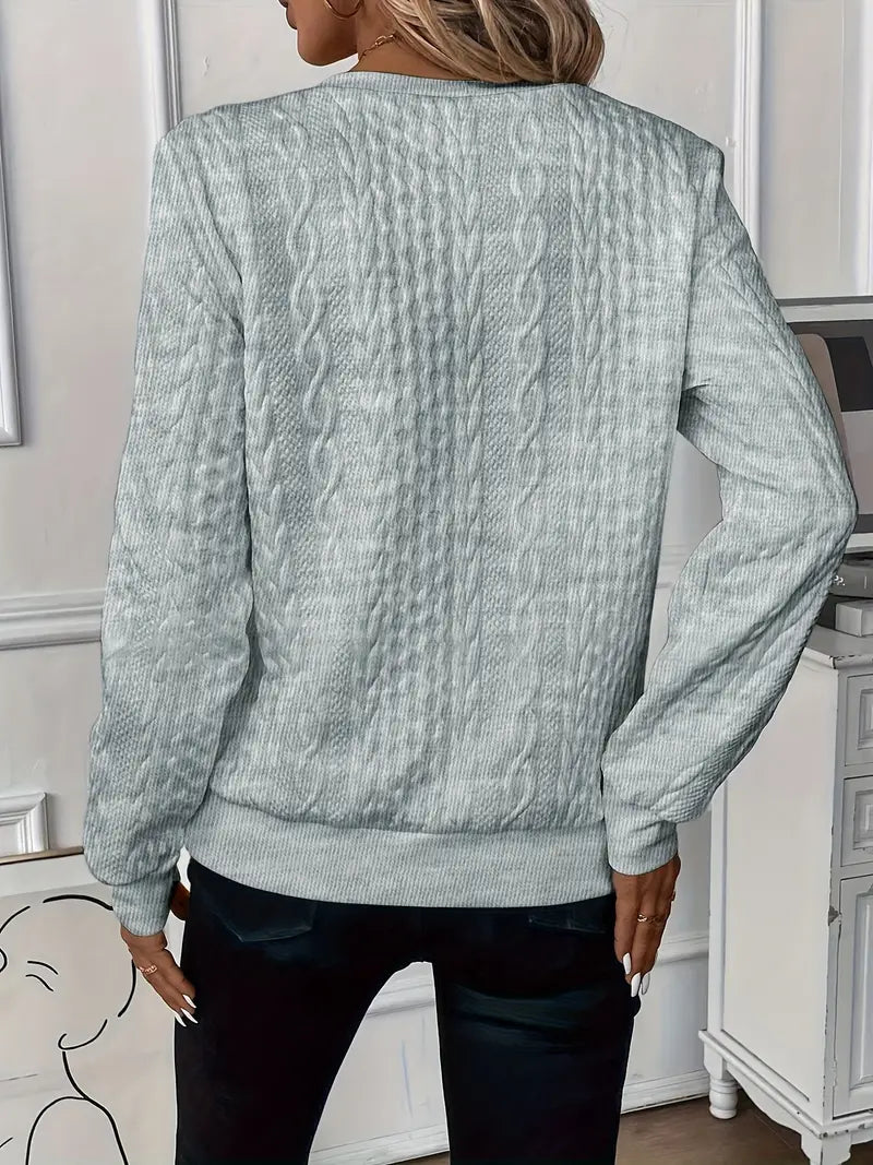 Maglione Elegante con Lavorazione a Treccia e Zip per Donna