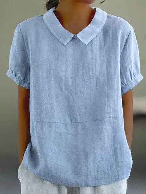 Camicia Elegante a Maniche Corte per Donna